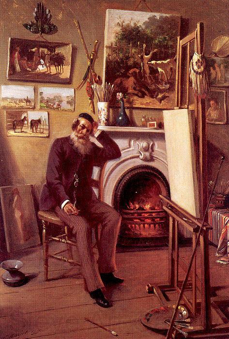 Narjot, Ernest Self-Portrait in the Artist's Studio France oil painting art